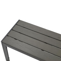 Hockerbank 2-sitzer, Aluminium + Kunstholz