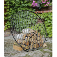 SET: Feuerschale MONTANA 80 cm mit Grillrost 80 cm mit 4 Griffen