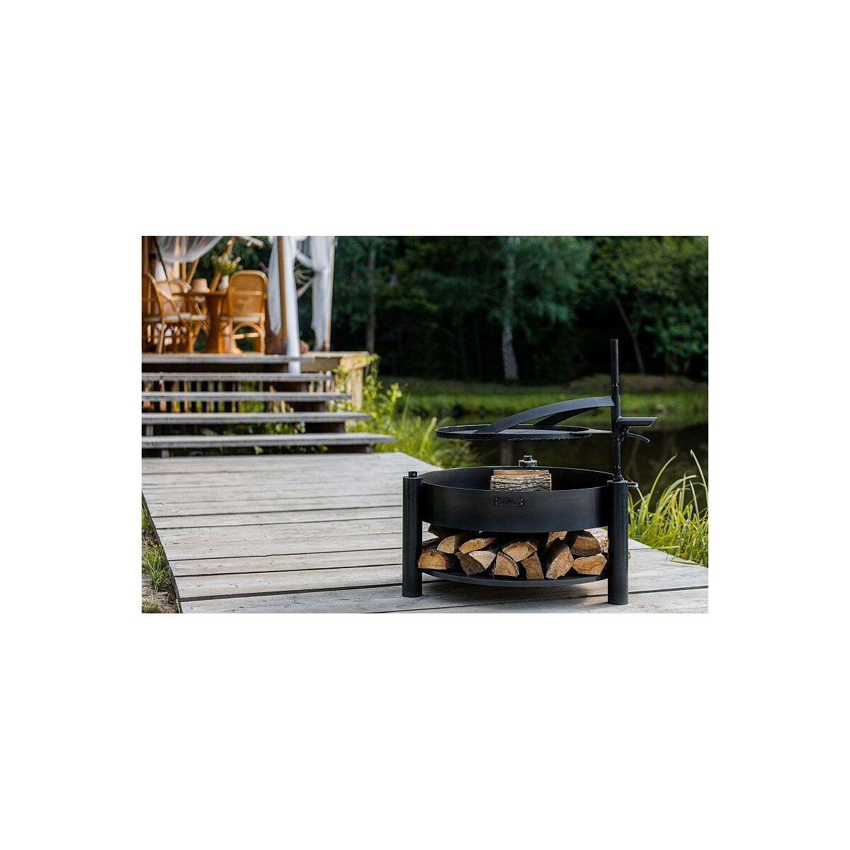 Multifunktionale Feuerschale 60cm MONTANA X mit Grillrost 50