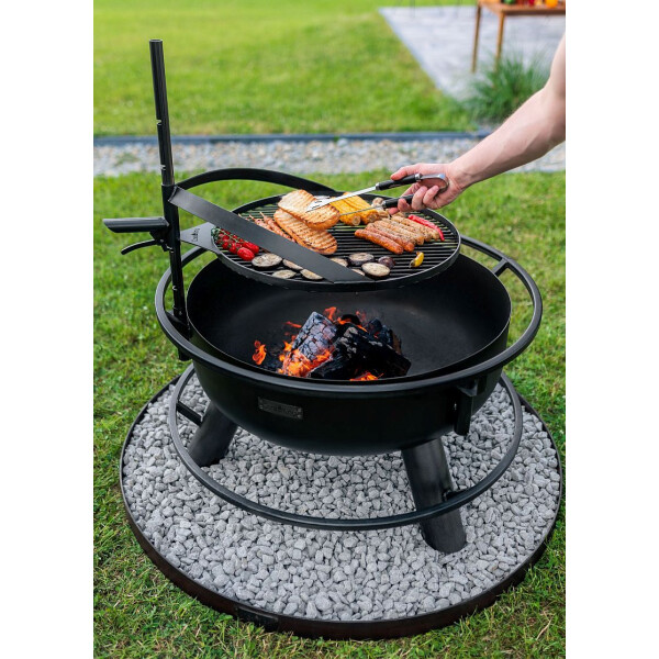Multifunktionale Feuerschale 60cm BANDITO mit Grillrost 50 cm