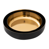 Dekoschale 2er Set rund ø 22/18cm Masterbox 4-teilig Obstschale Glam hochwertig Metall Emaille