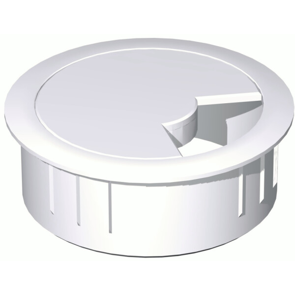 Kabeleinlassbuchse unmontiert D: 60 mm, Silber