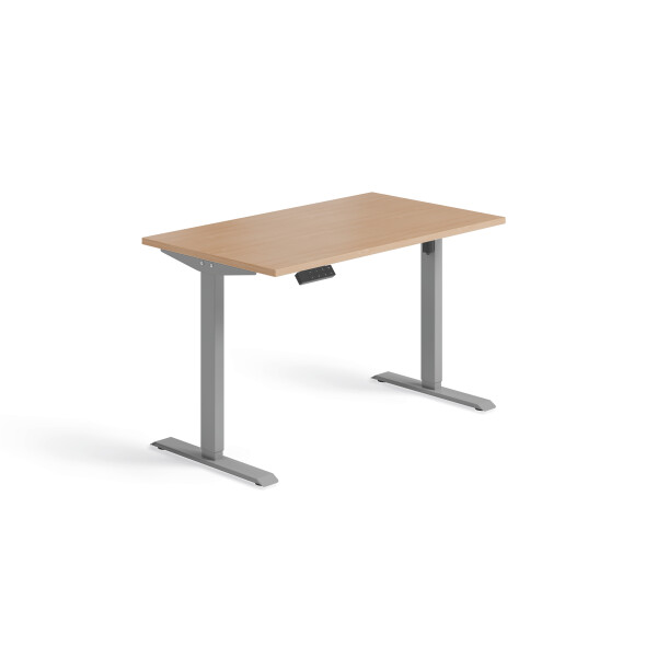 Schnellmontage Elektro-Hubtisch höhenverstellbar, 1200x700x740-1175, Buche/Silber