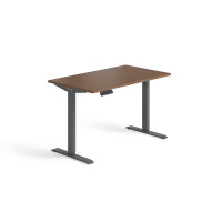 Schnellmontage Elektro-Hubtisch höhenverstellbar, 1200x700x740-1175, Nussbaum/Anthrazit