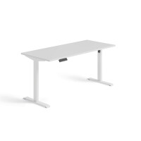 Schnellmontage Elektro-Hubtisch höhenverstellbar, 1600x700x740-1175, Weiß/Weiß