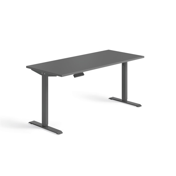 Schnellmontage Elektro-Hubtisch höhenverstellbar, 1600x700x740-1175, Onyx/Anthrazit