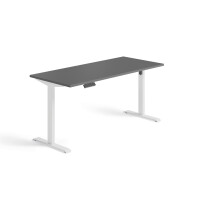 Schnellmontage Elektro-Hubtisch höhenverstellbar, 1600x700x740-1175, Onyx/Weiß