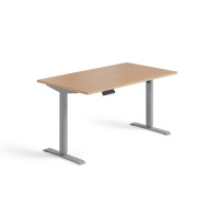 Schnellmontage Elektro-Hubtisch höhenverstellbar, 1400x800x740-1175, Buche/Silber