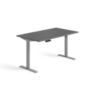 Schnellmontage Elektro-Hubtisch höhenverstellbar, 1400x800x740-1175, Onyx/Silber
