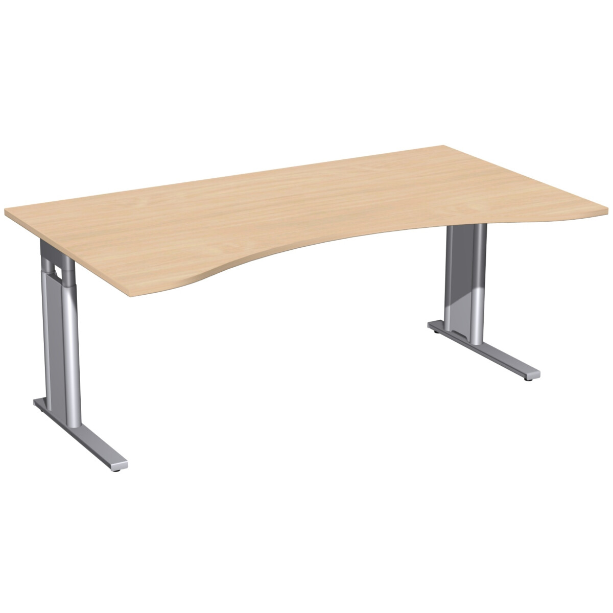 Schreibtisch Ergonomieform höhenverstellbar, C Fu&szlig