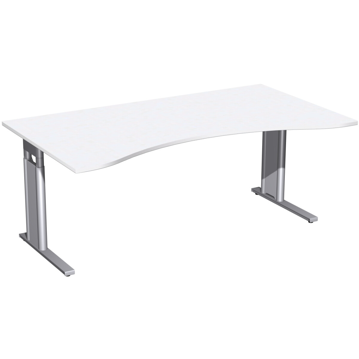 Schreibtisch Ergonomieform höhenverstellbar, C Fu&szlig