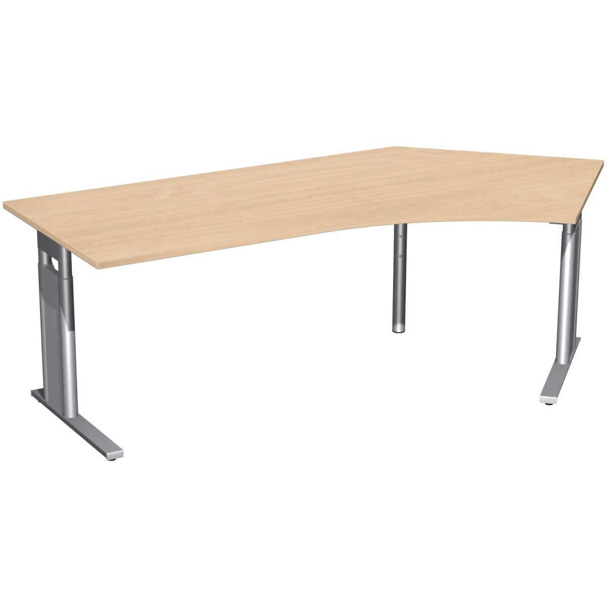 Schreibtisch 135° rechts höhenverstellbar, C Fu&szl