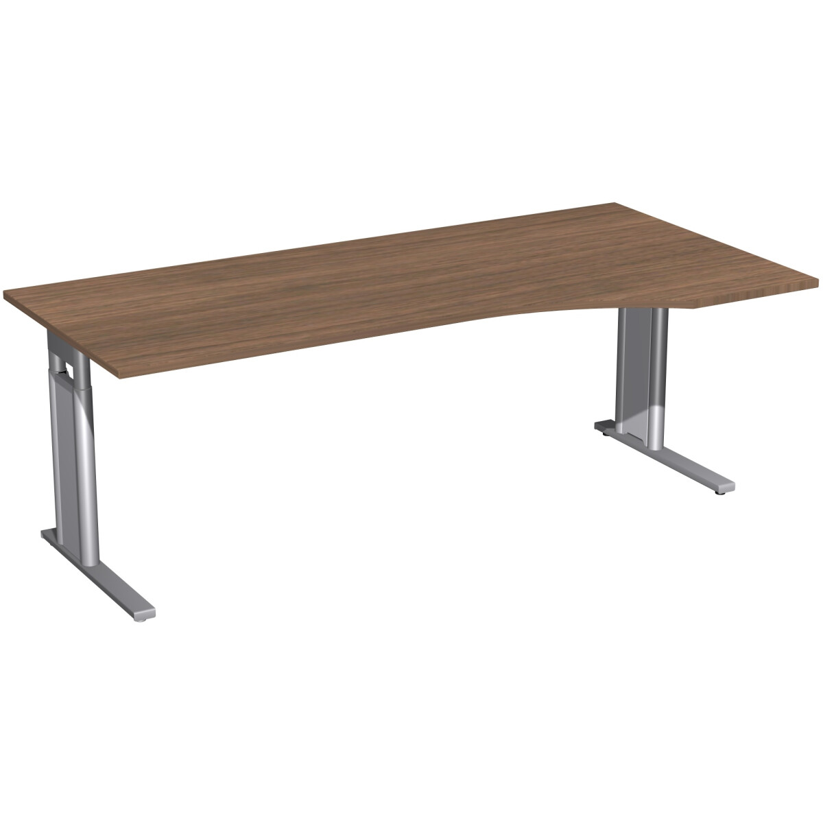 PC-Schreibtisch rechts höhenverstellbar, C Fuß Bl