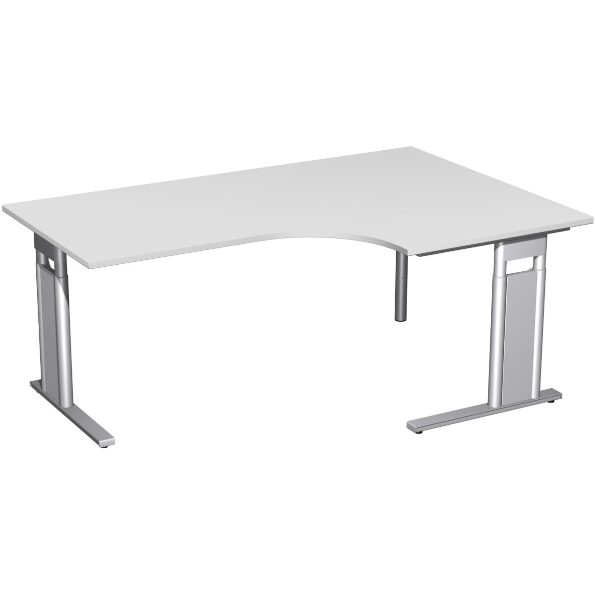 PC-Schreibtisch rechts höhenverstellbar, C Fuß Bl