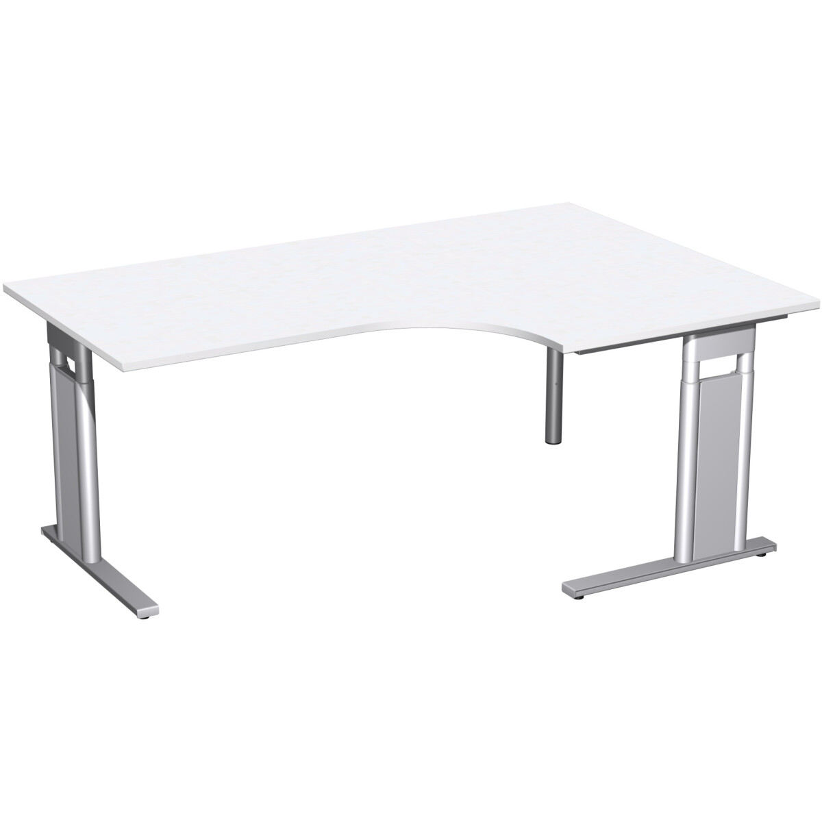 PC-Schreibtisch rechts höhenverstellbar, C Fuß Bl