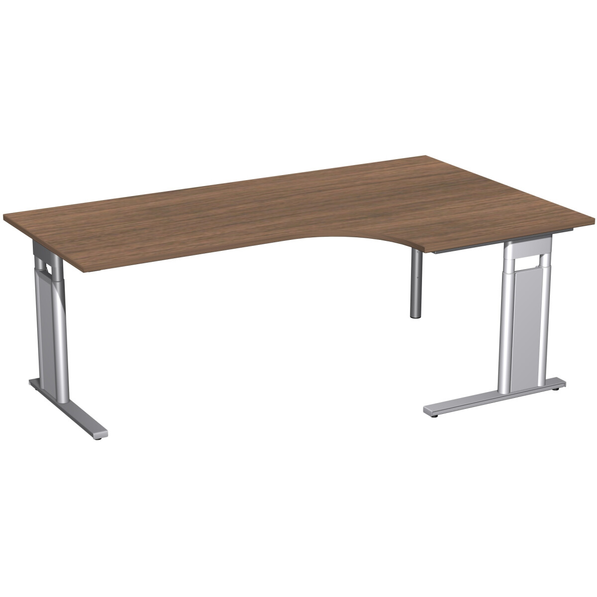 PC-Schreibtisch rechts höhenverstellbar, C Fuß Bl