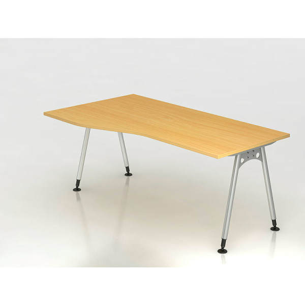 Büro Schreibtisch 180x80/100 cm Freiform Modell AS18 stufenlos höheneinstellbar