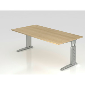 Büro Schreibtisch 200x100 cm Modell US2E mechanische Höheneinstellung
