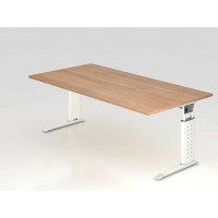 Büro Schreibtisch 200x100 cm Modell US2E mechanische Höheneinstellung