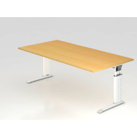Büro Schreibtisch 200x100 cm Modell US2E mechanische Höheneinstellung