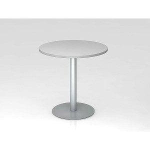 Bistro Tisch Beistelltisch Besprechungstisch Silber 80 cm...