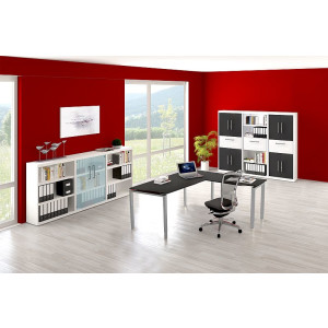 Kerkmann 4435 Einzelregal Büroregal 5 OH Move 2 Move3 Start up 80x38x183cm Korpus weiß