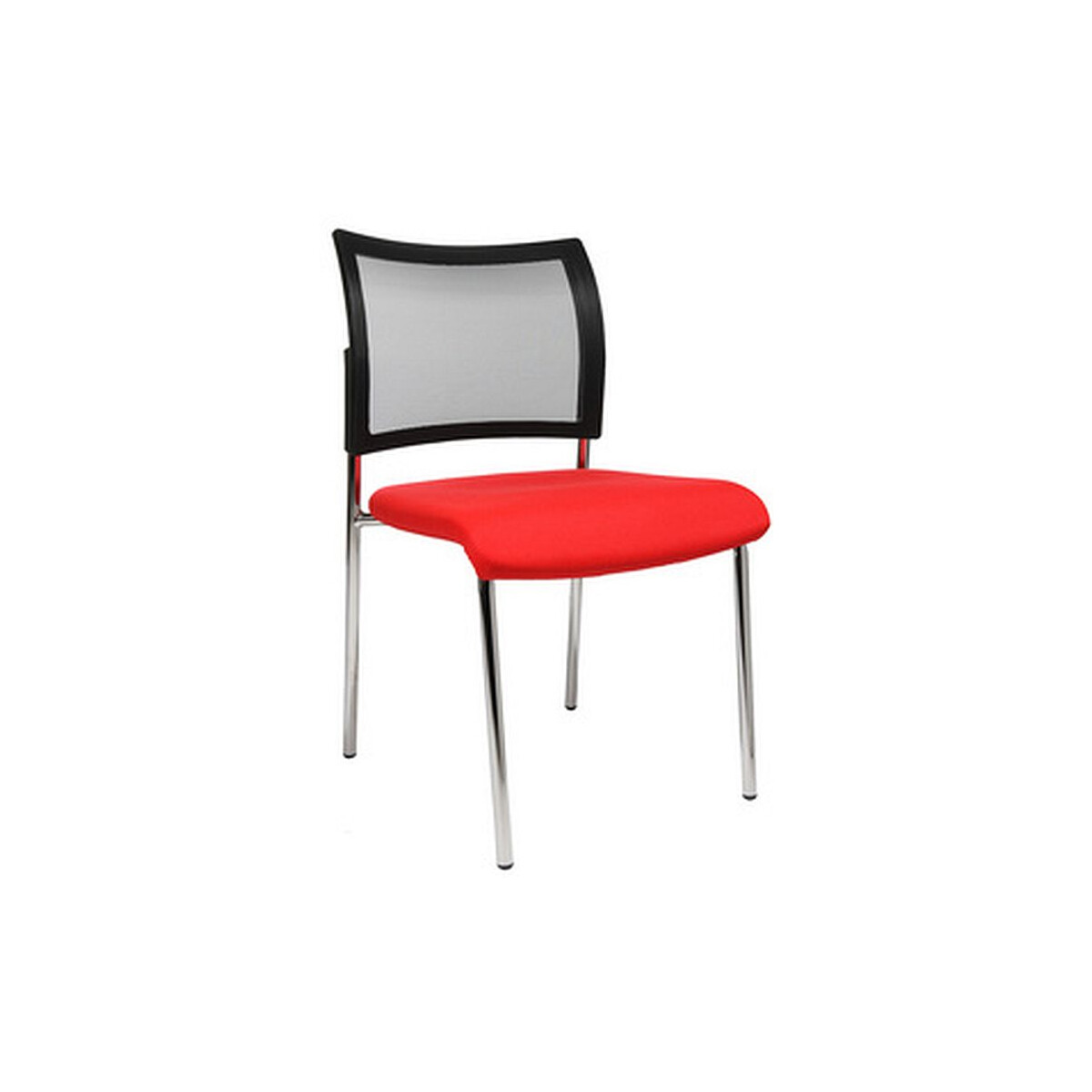 Besucherstuhl Visit 10 Netz rot 2er Set