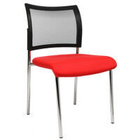 Besucherstuhl Visit 10 Netz rot 2er Set