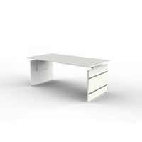 Kerkmann Schreibtisch Form 4 180x80x68-76 cm Wangen-Gestell