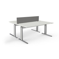 Kerkmann Schreibtisch Form 4 180x80x68-76 cm Wangen-Gestell