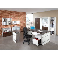 Kerkmann Schreibtisch Form 4 180x80x68-76 cm Wangen-Gestell