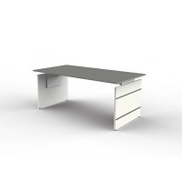 Kerkmann Schreibtisch Form 4 180x80x68-76 cm Wangen-Gestell